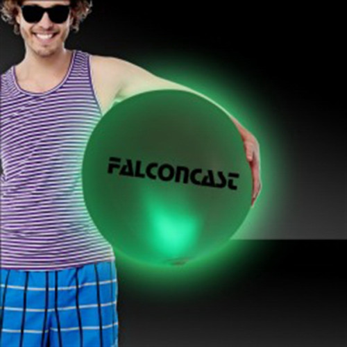 Green 30" LED Inflatable Beach Ball