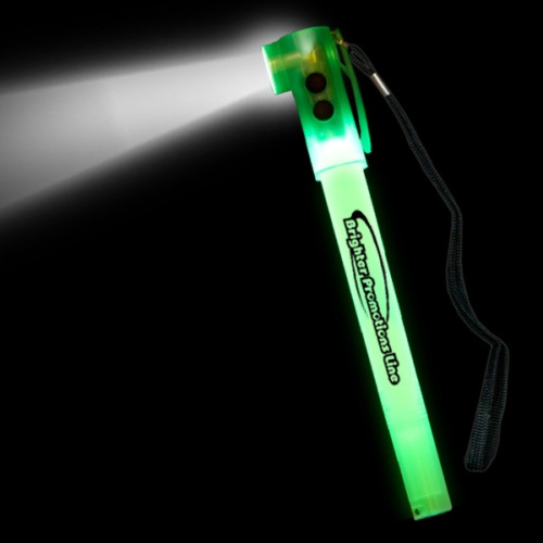 Green 8" Light-Up LED Glow Safety Stix