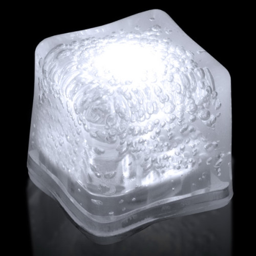 White Light Up Premium LitedIce Brand Ice Cube, Blank