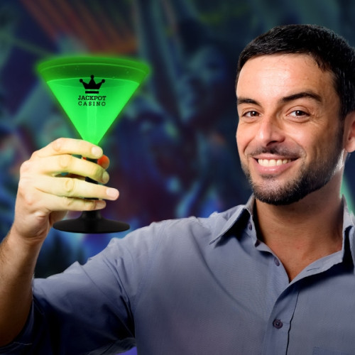 Green 9 oz. Light Up Glow Martini Glass