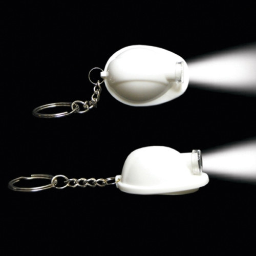 Safety Helmet LED Light Up Flashlight Keychain