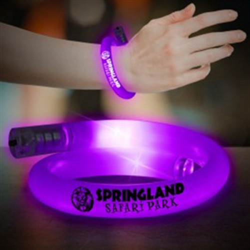 Purple Flashing Coil Tube Bracelets