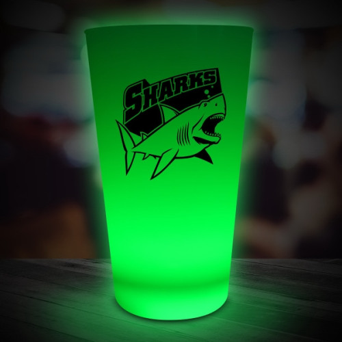 Green LED Light Up Drinking Neon Look 16 oz Pint Glass