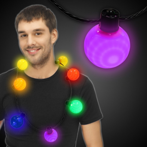 Rainbow LED Ball Necklace