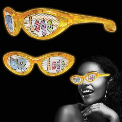 Yellow Custom LED Billboard Sunglasses