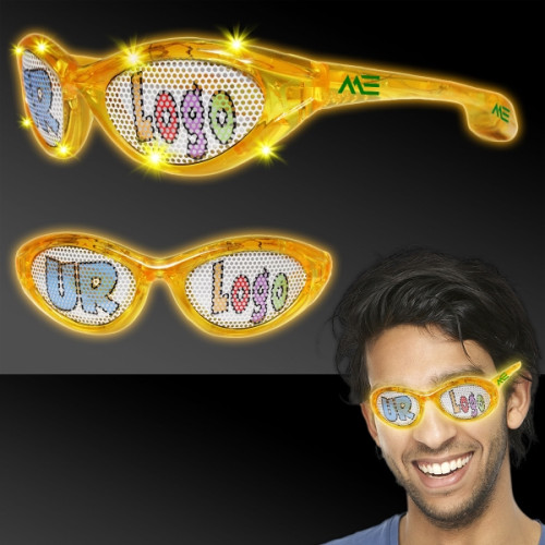 Yellow Custom LED Billboard Sunglasses