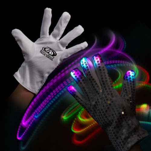 Light Up LED Glow Left Hand Rock Star Glove