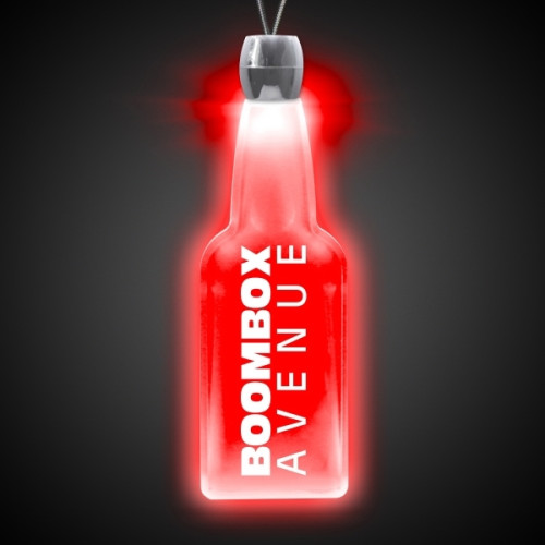 Red Light-Up LED Acrylic Pendant Necklace