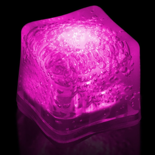 Pink Light Up Premium LitedIce Brand Ice Cube, Blank