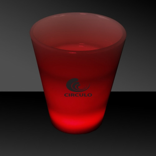 Red LED Light Up Glow Neon Look 2 oz Shot Glass