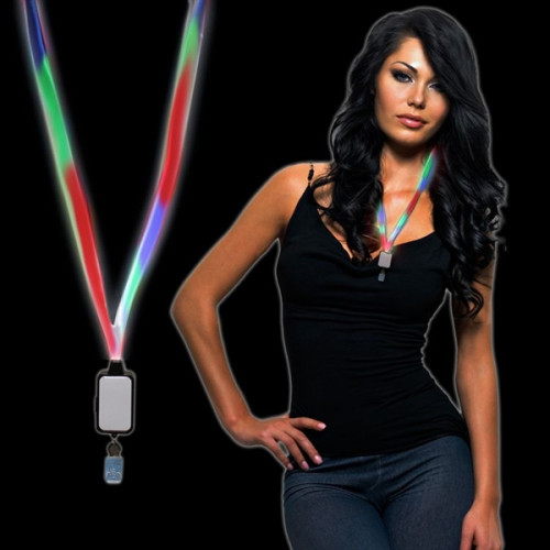 Light Up LED Lanyard with Badge Clip