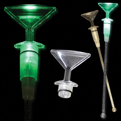 Green 9" Light Up Cocktail Stirrer