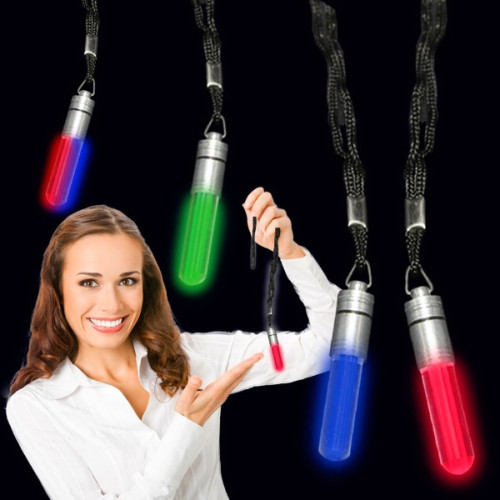 2" LED Light Up Glow Pendant with Lanyard