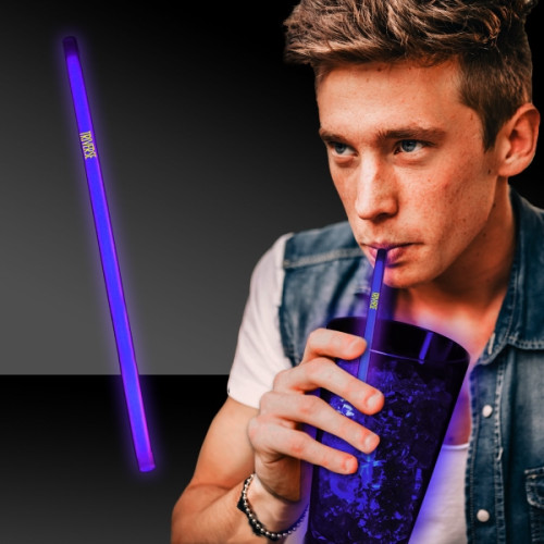 Purple Supreme Glow 9" Straws