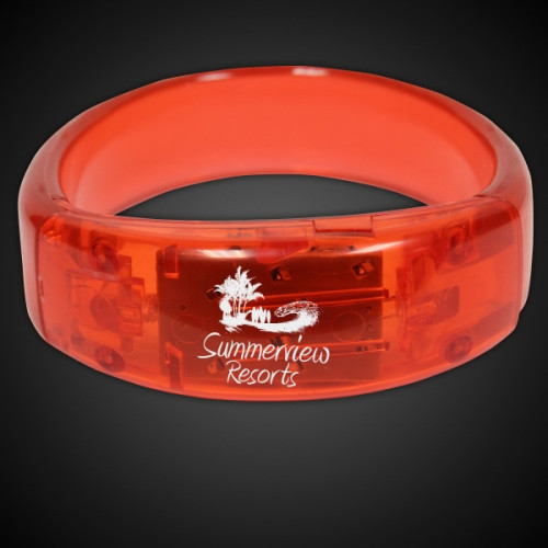 Red 8" Light Up LED Glow  Bangle Bracelet