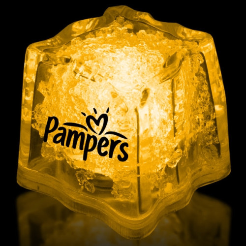 Yellow 1 3/8" Premium Light-Up Glow Cube