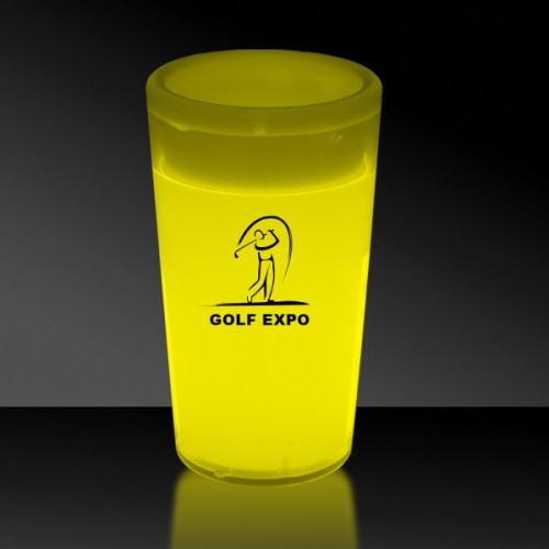 Yellow 2 oz. Tapered Style Light Up Glow Shot Glass