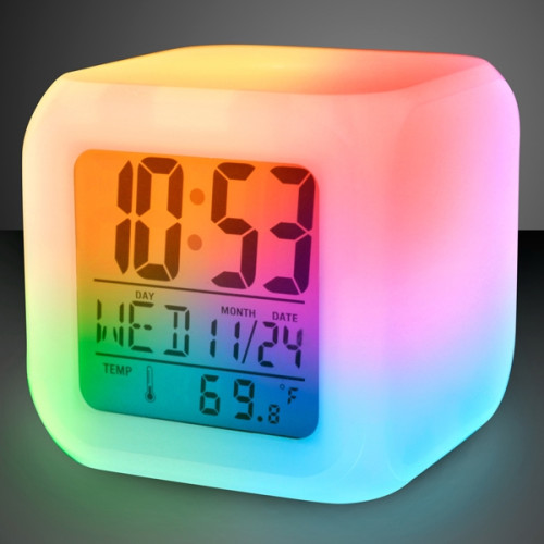 Light up color change LED digital alarm clock