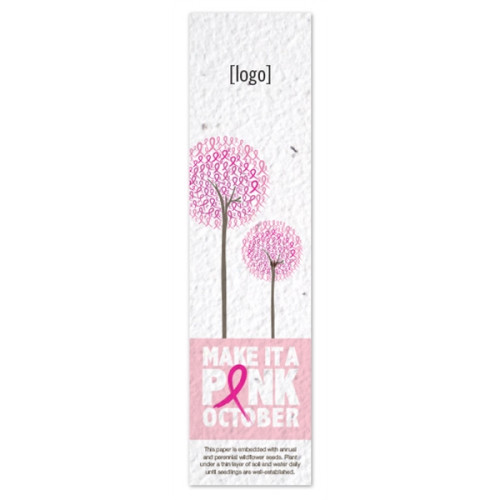 Fully Plantable Bookmark: 4 Breast Cancer Awareness Designs