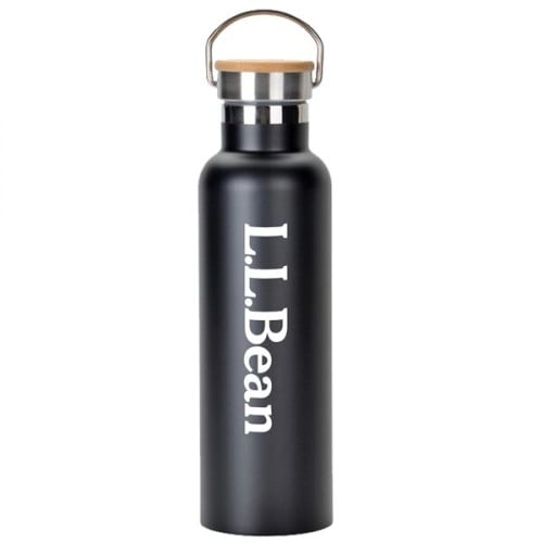 20 oz. Stainless Steel Water Bottle with Screw-on Bamboo Lid