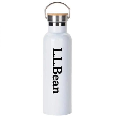 20 oz. Stainless Steel Water Bottle with Screw-on Bamboo Lid