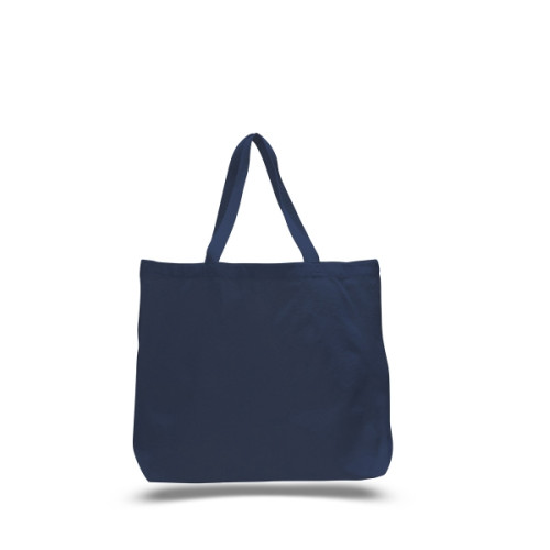 Canvas Jumbo Tote 20" x 15" x 5" Bag with Squared Off Bottom
