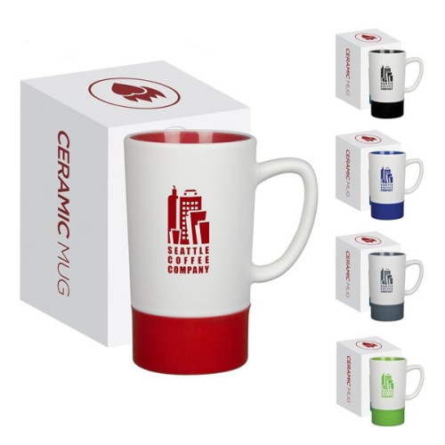 16 oz  Ceramic Mug with Silicone Accent