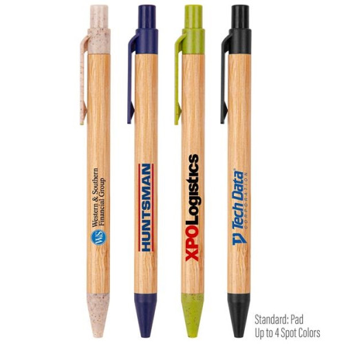 The Albury Bamboo Wheat Straw Click-Action Ballpoint Pen