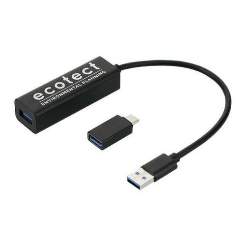 Aluminum 4-Port USB 3.0 Hub with Type C Adapter