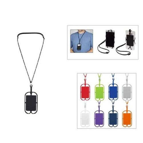 Silicone Lanyard With Phone Holder & Wallet