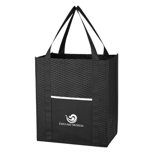 Non-Woven Wave Shopper Tote Bag