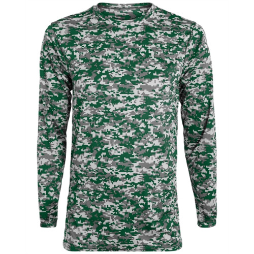 Augusta Sportswear Adult Digi Camo Wicking Long-Sleeve T-...