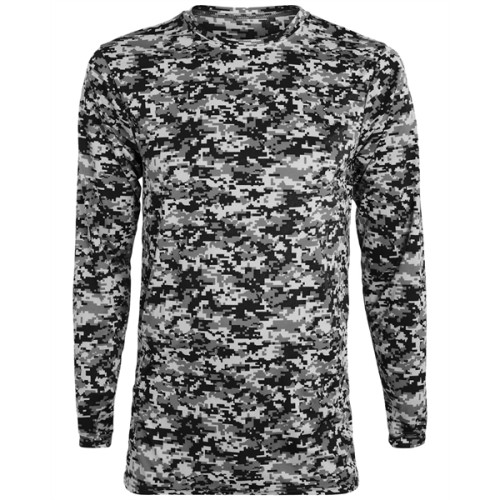 Augusta Sportswear Adult Digi Camo Wicking Long-Sleeve T-...