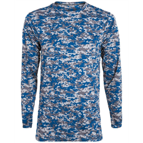Augusta Sportswear Adult Digi Camo Wicking Long-Sleeve T-...