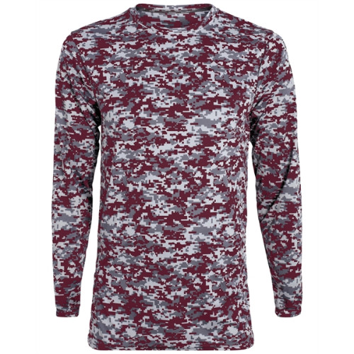 Augusta Sportswear Adult Digi Camo Wicking Long-Sleeve T-...