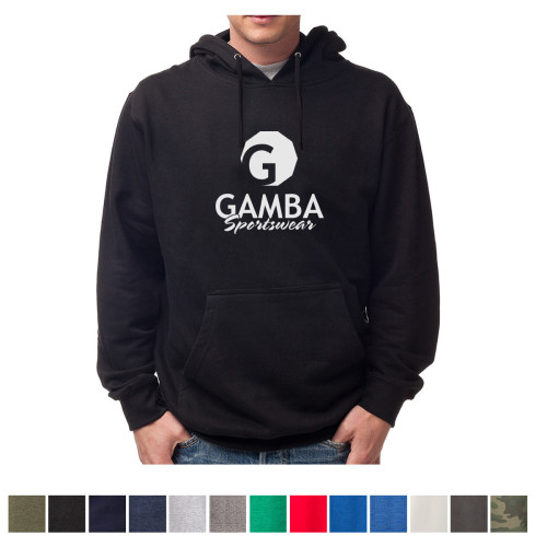 Independent Trading Company Men's Midweight Hooded Pullover Sweatshirt