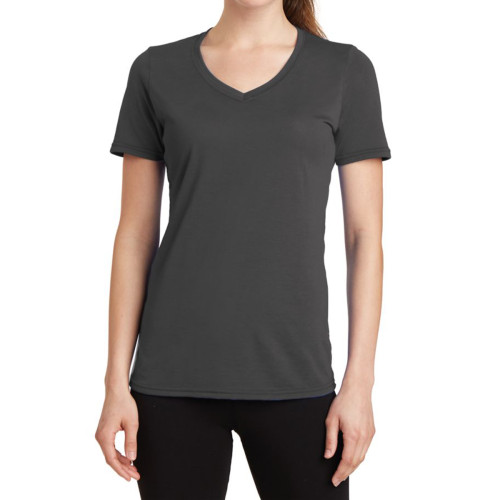 Port & Company® Ladies' Performance Blend V-Neck Tee
