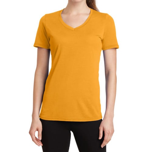 Port & Company® Ladies' Performance Blend V-Neck Tee