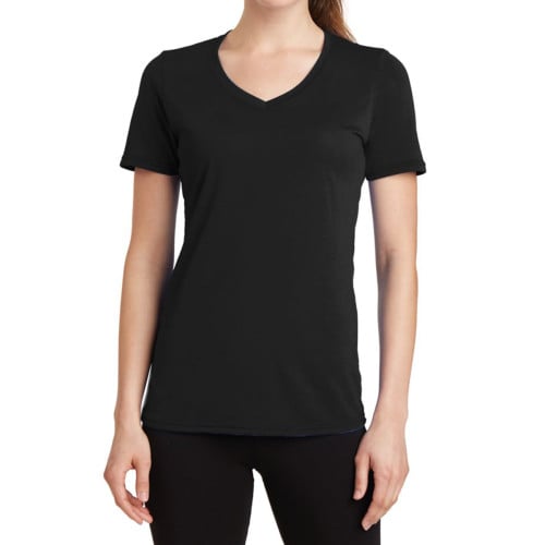 Port & Company® Ladies' Performance Blend V-Neck Tee