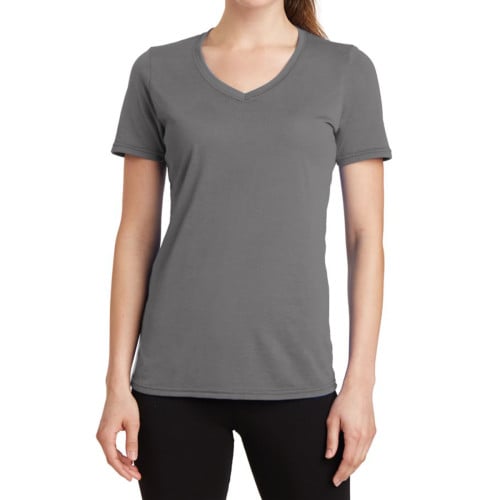 Port & Company® Ladies' Performance Blend V-Neck Tee
