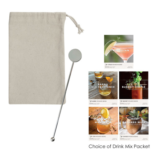 Stainless Steel Cocktail Stirrers With Cocktail Infusion Drink Packet