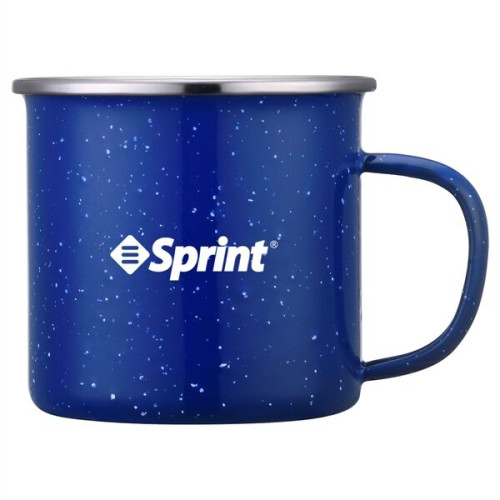 Imari 16OZ Speckled Enamel Mug With Stainless Steel Rim