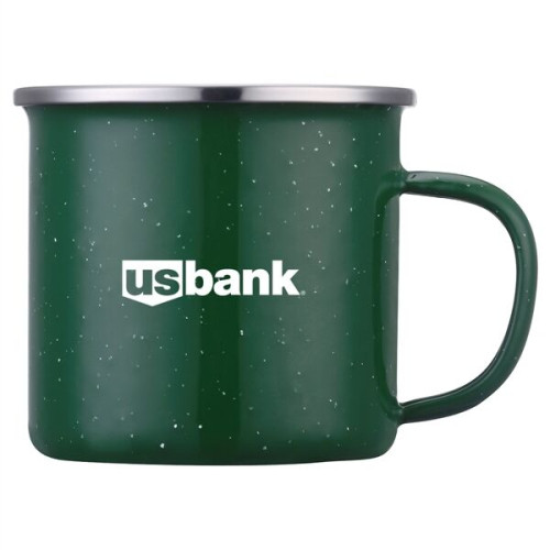 Imari 16OZ Speckled Enamel Mug With Stainless Steel Rim