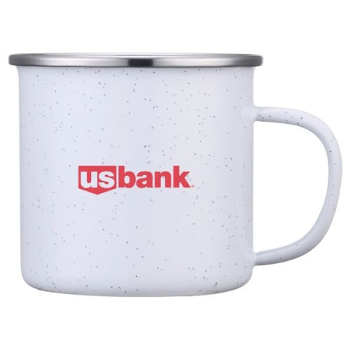 Imari 16OZ Speckled Enamel Mug With Stainless Steel Rim