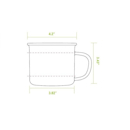 Imari 16OZ Speckled Enamel Mug With Stainless Steel Rim