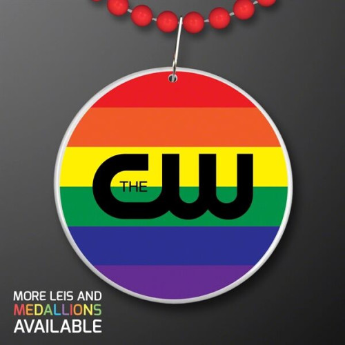 Rainbow Flag Circle Medallion