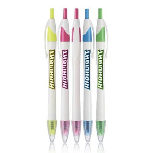 Plastic Retractable Dry Gel Highlighter Pen