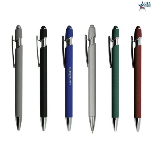 Metal Pen and Stylus with Soft Rubber