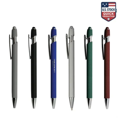 Metal Pen and Stylus with Soft Rubber