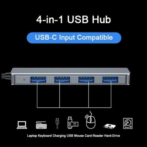 Slim Type C 4-Port USB 3.0 Adapter
